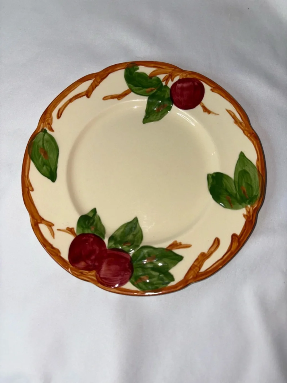Franciscan Apple Set of 3 Small Plates 8” Vintage USA Hand Painted